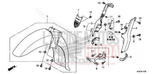 AILE AVANT/COUVERCLE FOURCHE AVANT C125AK de 2019